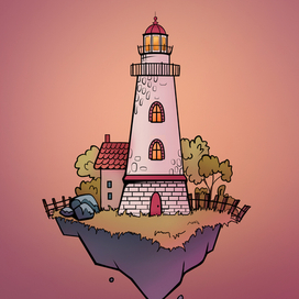 lighthouse in the evening