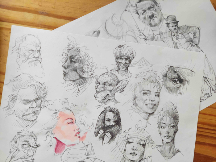 Лица. Набросок.