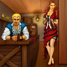 таверна (иллюстрация для игры)