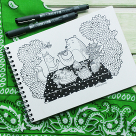 Чаепитие летним вечером