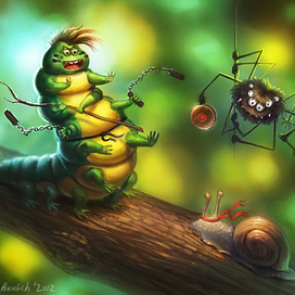 Тигрогусеничка в атаке.