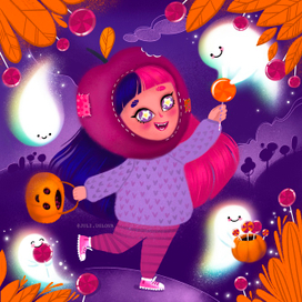Малышка Мелори празднует Хеллоуин 