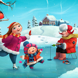 Для интерактивной книги "Зимний день"