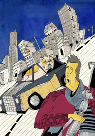 иллюстрация к рассказу М.Галёсника "Ехал Грека через реку. Автогеографические заметки".