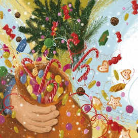 Иллюстрация у книге "Секрет деда Мороза" Voicebook