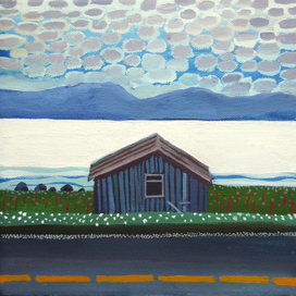 Из серии Norsk album. 2016. 20х20, холст, темпера.