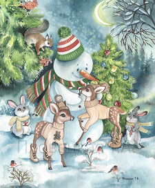 Снеговичок и зверята