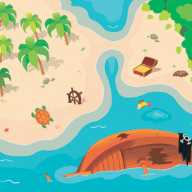 Игровая площадка для детей. Таинственный остров.