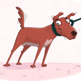 Пёсик и кустик