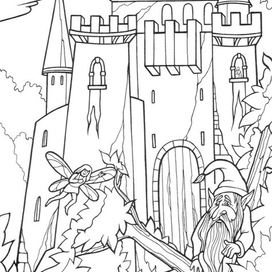 Замок(раскраска)