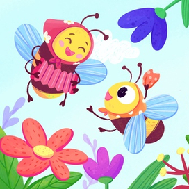 Пчелки - хохотушки поют частушки