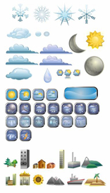 Значки для прогноза погоды