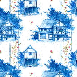 Акварельный паттерн