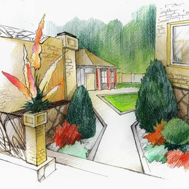 Ландшафтный дизайн (эскиз)