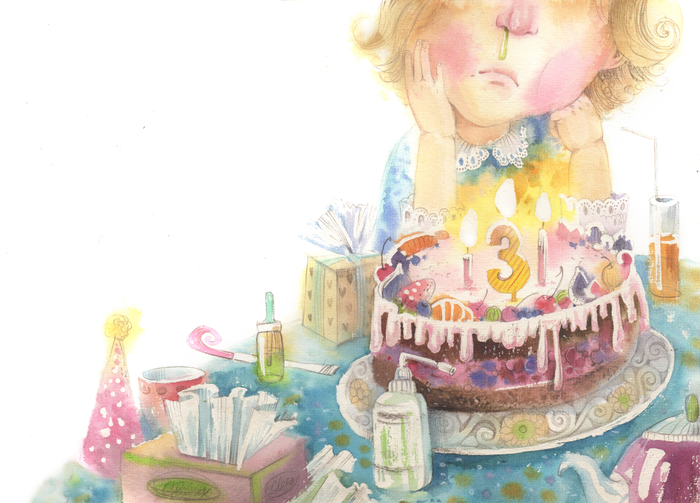 однажды к Ане на день рождения вместо гостей пришли сопли