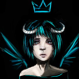 синий демон