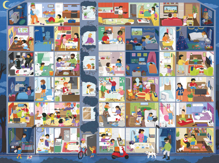 Разворот виммельбуха Город 