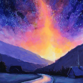 Закат в горах