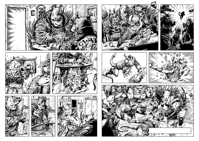 Комикс для бара с животными