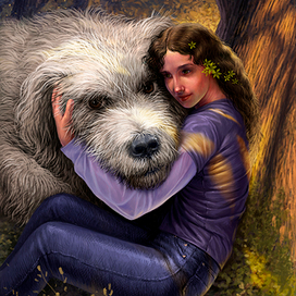 Обложка к произведению Э. Смелик "Мой верный страж". Издательство "Аквилегия".