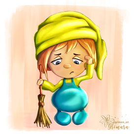 Задумчивый дворник