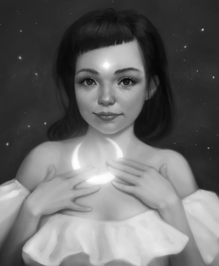 Моя Луна смотрит на тебя с неба.