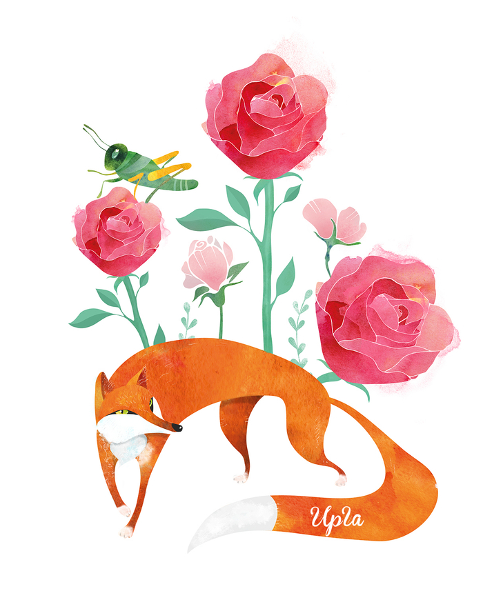 Лиса и розы )))
