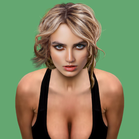 Красивая девушка. Наклонилась