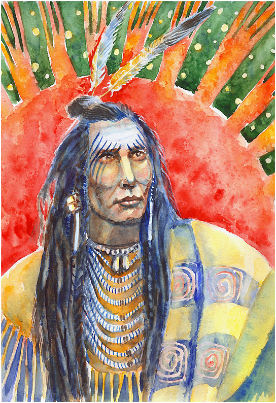 Индеец Одинокая птица