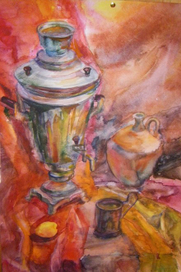 Натюрморт с  самоваром