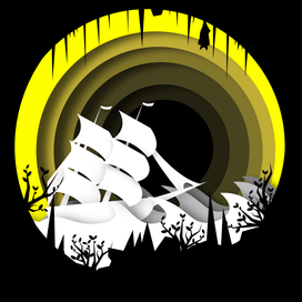 Обложка для книги в стиле papercut