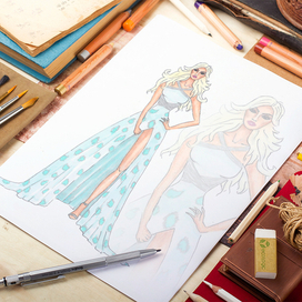 Леди в бирюзовом платье