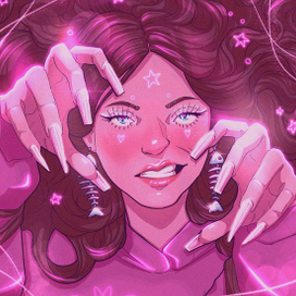 Портрет девушки неон