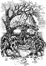 Иллюстрации к произведению И. Шмелёва "Солнце мёртвых" . Бумага А4, тушь, перо.