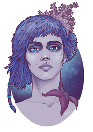 портрет русалки