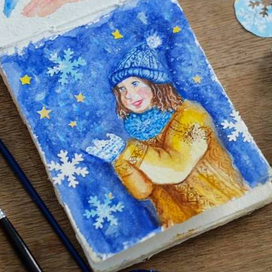 Девочка со снежинками