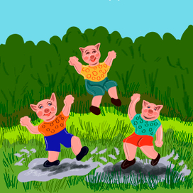 иллюстрация к трем поросятам