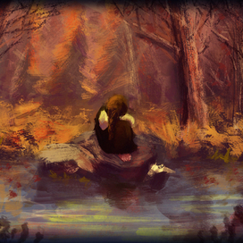 Алёнушка у пруда