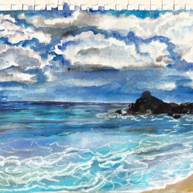 Акварельное море