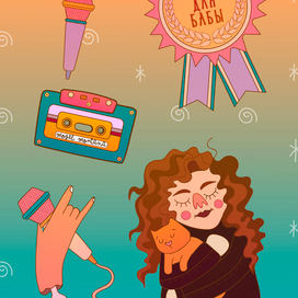 Серия иллюстраций для сувенирного магазина