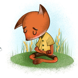 Грустный лисик