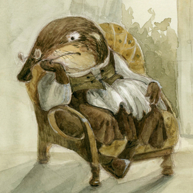 Выхухоль в задумчивости.