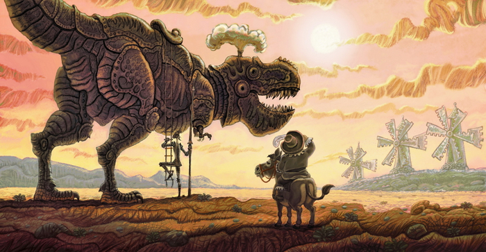 Санчо, сейчас мы покажем этим коварным мельницам кузькину мать !