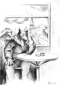 Волк-оборотень в городе