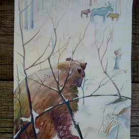 Мишка вылез из берлоги..