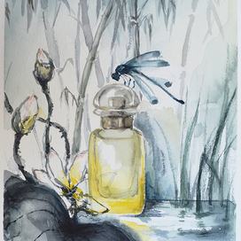 Иллюстрация, посвященная аромату Le jardin de Monsieur Li от Hermes
