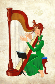 Арфистка