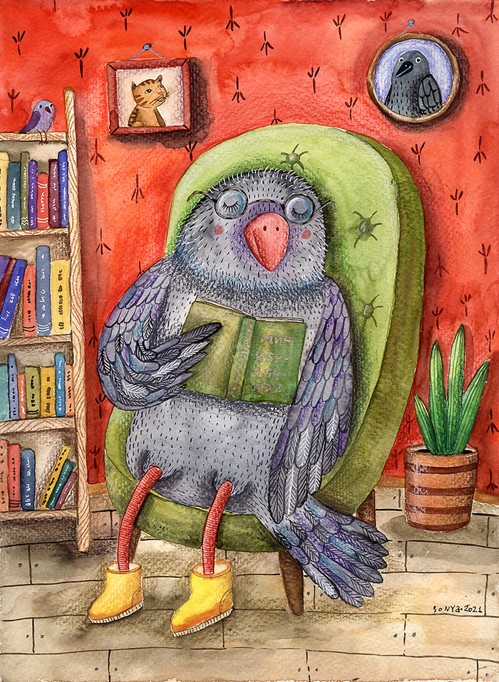 "Птица с книгой"
