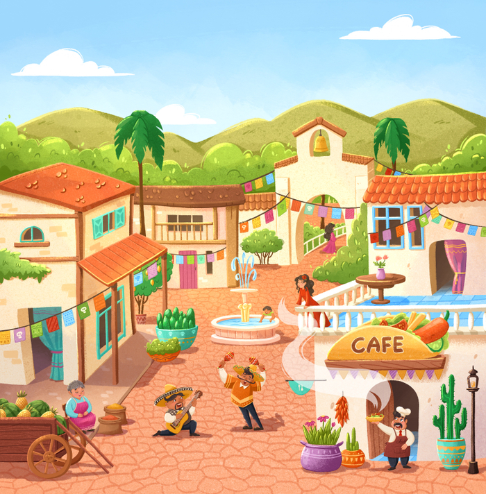 Мексика. Иллюстрация для упаковки