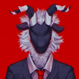 офисный козел с пластилиновым лицом 